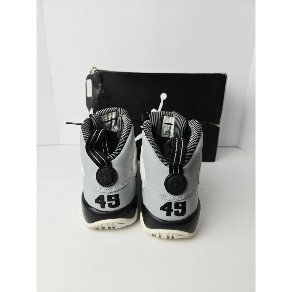 Nike Air Jordan 9 Retro‎ BG white black grey 6.5 youth